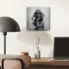 Poedel - Spiegel - Zwart - Wit plexiglas 5mm klein -sfeer6