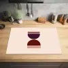 Zandloper - Symmetrisch - Rood - Paars Inductie beschermer vinyl 3mm klein -sfeer5