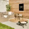 Goud - Krab - Dieren - Zwart Tuinposter op houten frame 2 cm dik klein -sfeer2