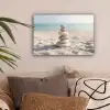 Stenen - Stapel - Zand - Zee canvas 2cm klein -sfeer1
