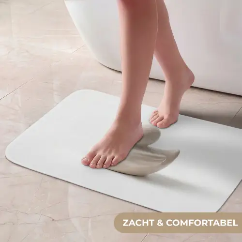 Badeend - Minimalistisch - Wit Badmat klein -USP_ZachtNL