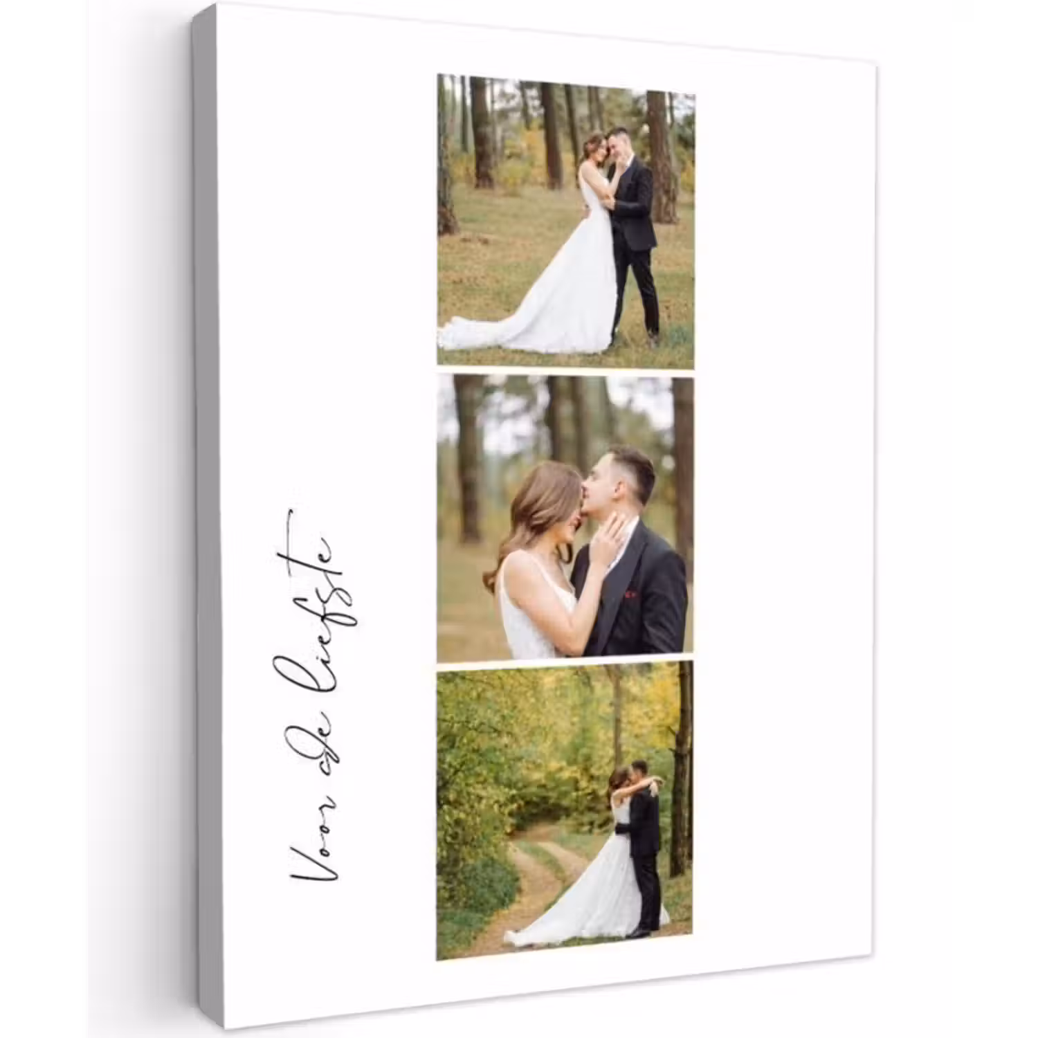 Gepersonaliseerd canvas schilderij - Voor De Liefste - Collage