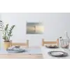 Luchtballon - Wolken - Water - Blauw Muursticker klein -eettafel