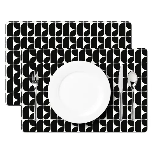 Modern - Geometrisch - Zwart Placemat vinyl groot 368 -zzsfeer2_Kitchenyeah-website
