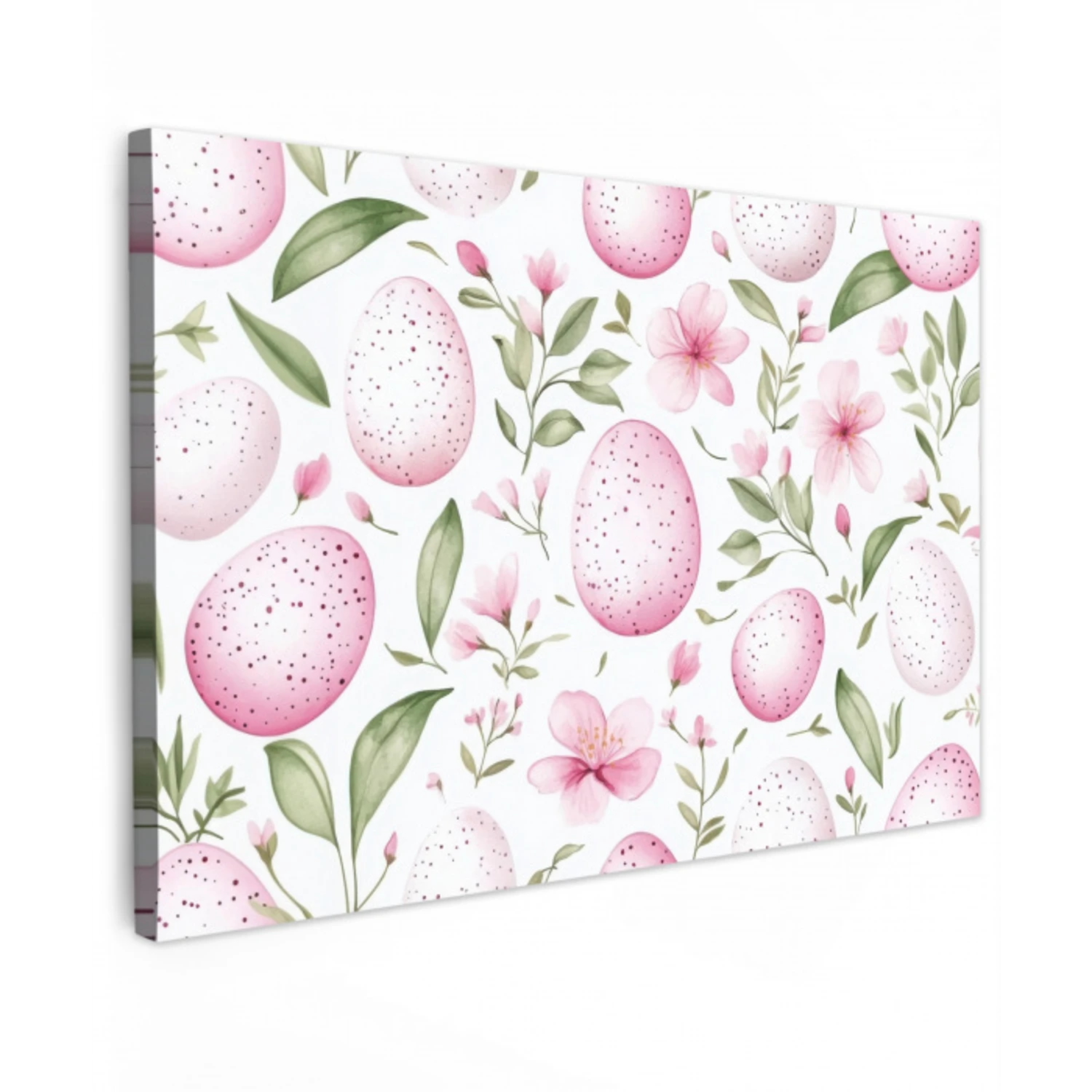 Patroon - Eieren - Roze - Pasen Tuinposter op houten frame 2 cm dik klein -3d