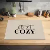 Beige - Winter - Quote - Cozy Inductie beschermer vinyl 3mm klein -sfeer5