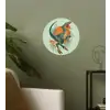 Dino - Bladeren - Grafisch - Groen Wandcirkel behangsticker klein -sfeer2