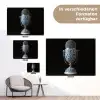 Microfoon - Delfts blauw - Muziek tuinposter los doek klein -Xsfeer9_DE