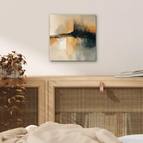 Moderne kunst - Abstract - Zwart aluminium wit klein -sfeer3