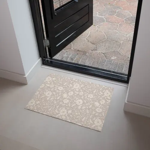 Bloemen - Blaadjes - Patroon Deurmat klein 898 -sfeer5