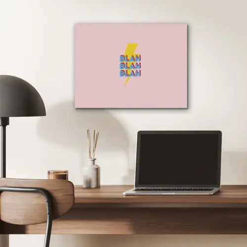 Blah - Bliksem - Roze PET vilt klein -sfeer5