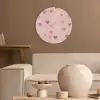 Hartjes - Patroon - Roze - Eenvoudig Akoestische PET Vilt - Rond klein -sfeer1