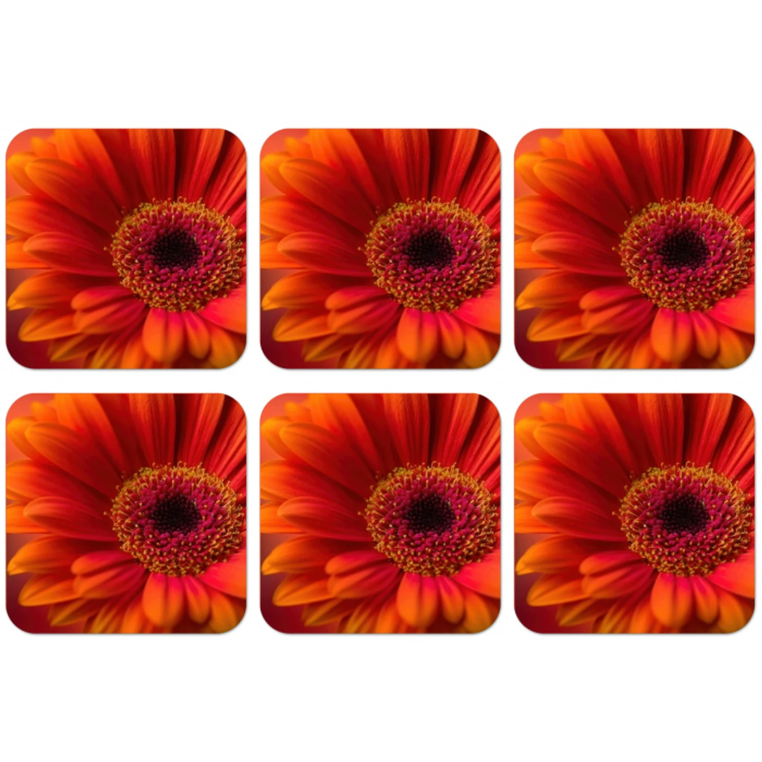 Oranje - Gerbera - Intens onderzetter kurk middel -zkaufland3dotto