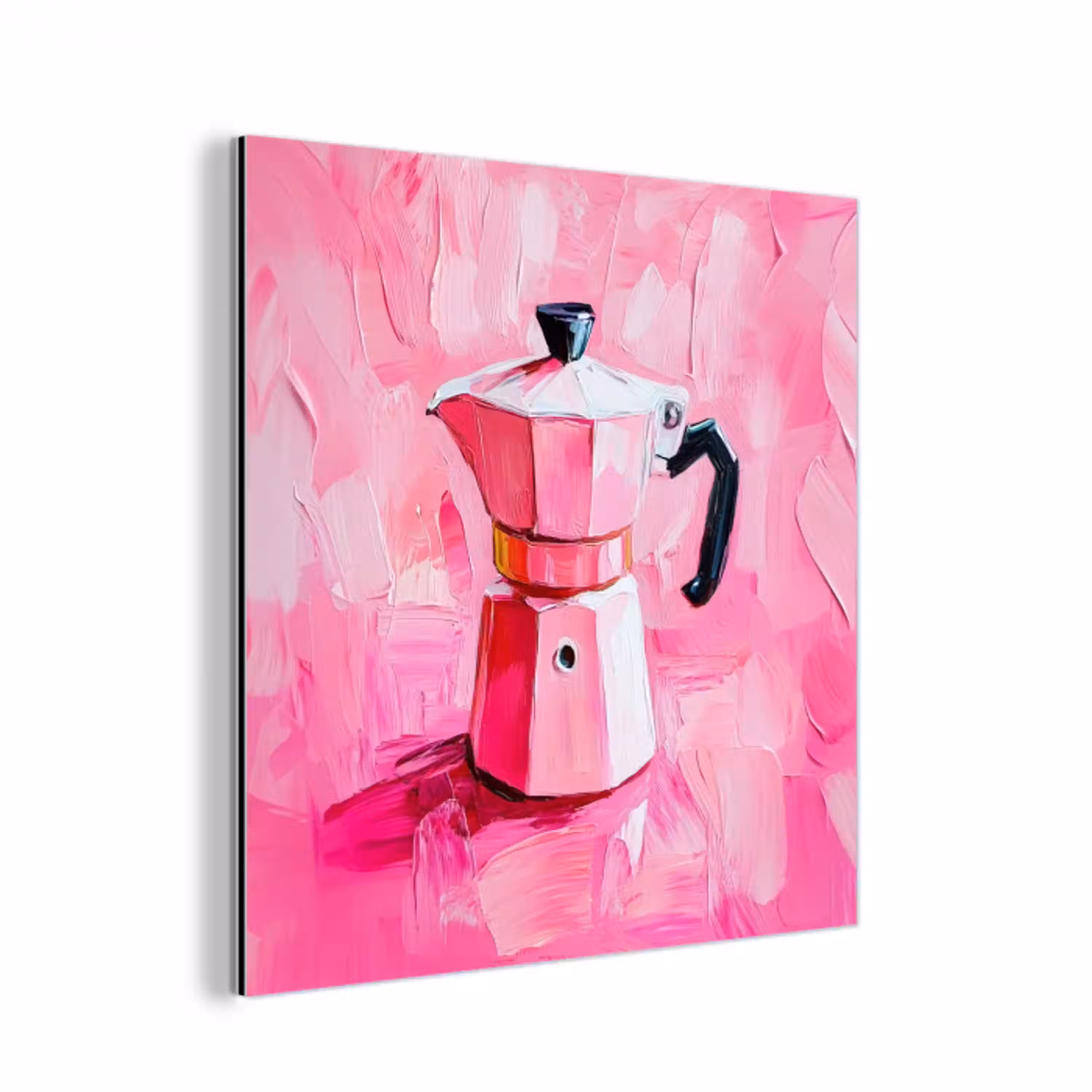 Roze - Verf - Coffee aluminium wit klein -3d