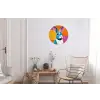 Haas - Kleurvakken - Oren - Roze Wandcirkel aluminium klein -woonkamer