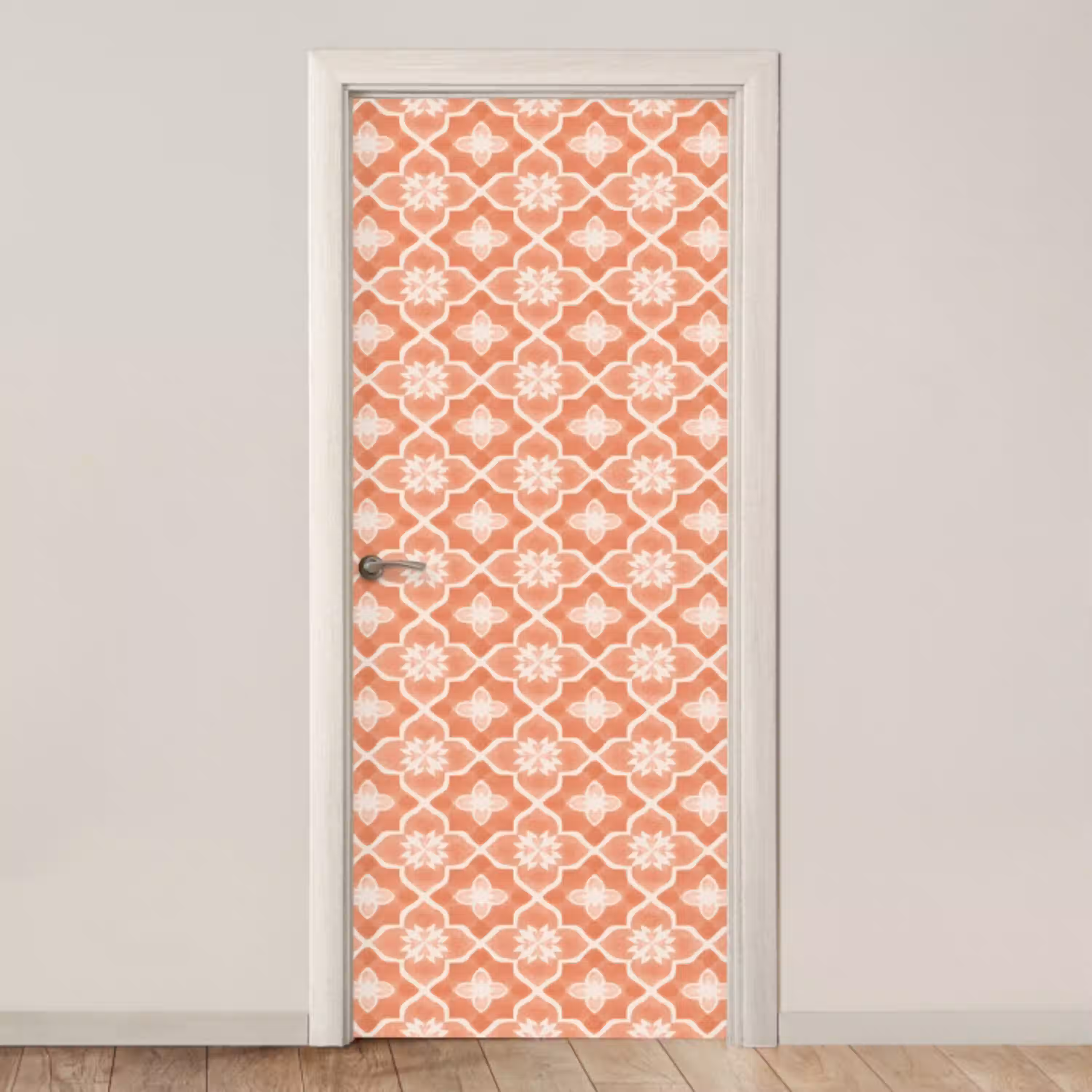 Tegelpatroon - Arabesk - Vintage - Terracotta deurposter klein 289 -3d_beige