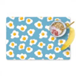 Eieren - Dooiers - Blauw Placemat vinyl groot 368 -zzzproduct_Kitchenyeah-website