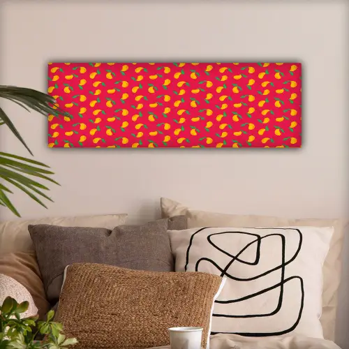 Roze - Mango - Blauwe - Streepjes canvas 2cm klein 828 -sfeer1