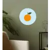 Fruit - Sinaasappel - Oranje Wandcirkel behangsticker klein -sfeer2