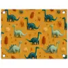 Dinosaurussen - Stekels - Herfstbladeren - Bruin tuinposter los doek klein -3d