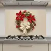 Deurkrans - Strik - Kerst - Rood - Groen keuken achterwand spatscherm klein -3d_website