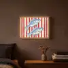 Vissen - Verticale strepen - Blauw - Rood Light Box met batterij (Wandlamp) middel -sfeer4