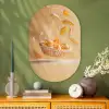 Peach - Eten - Taart - Oranje Wandcirkel Ovaal Glas middel -sfeer2