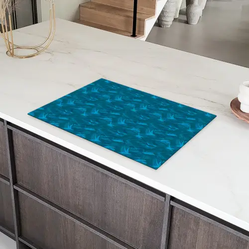 Vogels - Blauw -  Levendig Inductie beschermer vinyl 3mm klein 276 -sfeer8