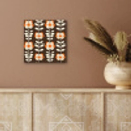 Bloemen - Retro - Bruin aluminium wit klein 46 -sfeer4