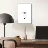 Quotes - Lief - Spreuken aluminium wit klein -sfeer5