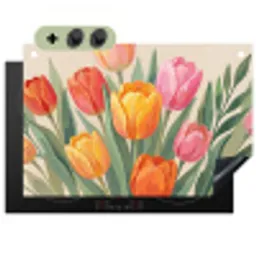 Tulpen - Abstract - Kleurrijk Inductie beschemer met haakjes klein -3d