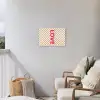 Love - Stippen - Roze Tuinposter op houten frame 2 cm dik klein -sfeer1