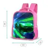 Raceauto - Felgroen - Lichtstralen - Snelheid Kinderrugzak - Roze middel -productfoto_formaten
