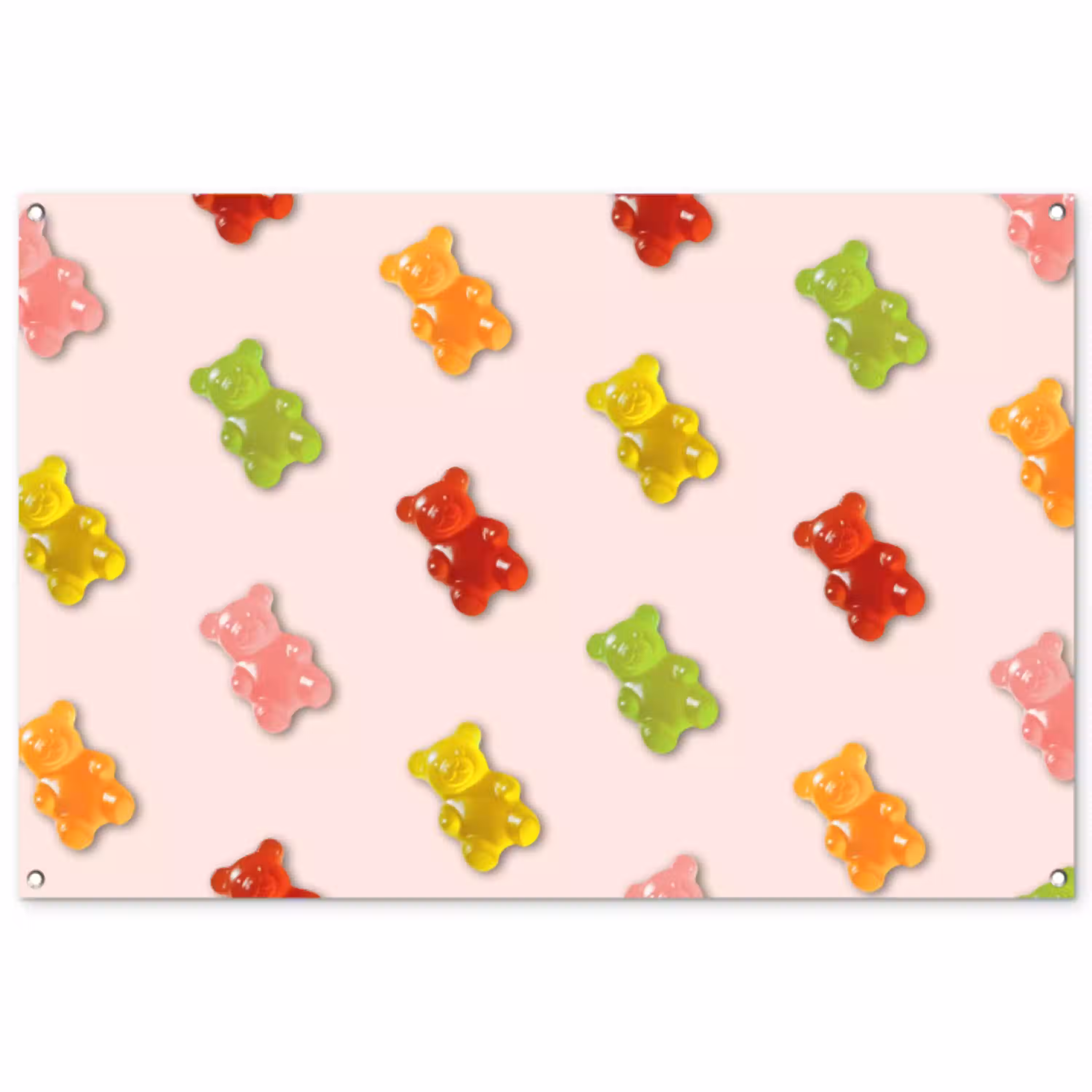 Kleur - Snoep - Roze tuinposter los doek groot -3d