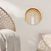 Minimalistisch - Boog - Lijnen - Beige Wandcirkel kunststof plaat 5mm dik klein -sfeer5