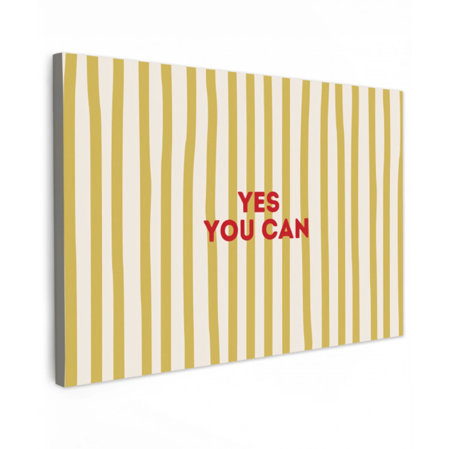 Strepen - Abstract - Yes you can - Rood canvas 2cm klein -z3d