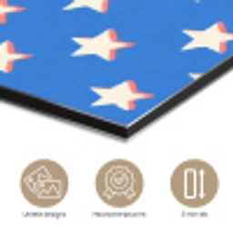 Sterren - Patroon - Blauw aluminium wit klein 46 -closeup_NL