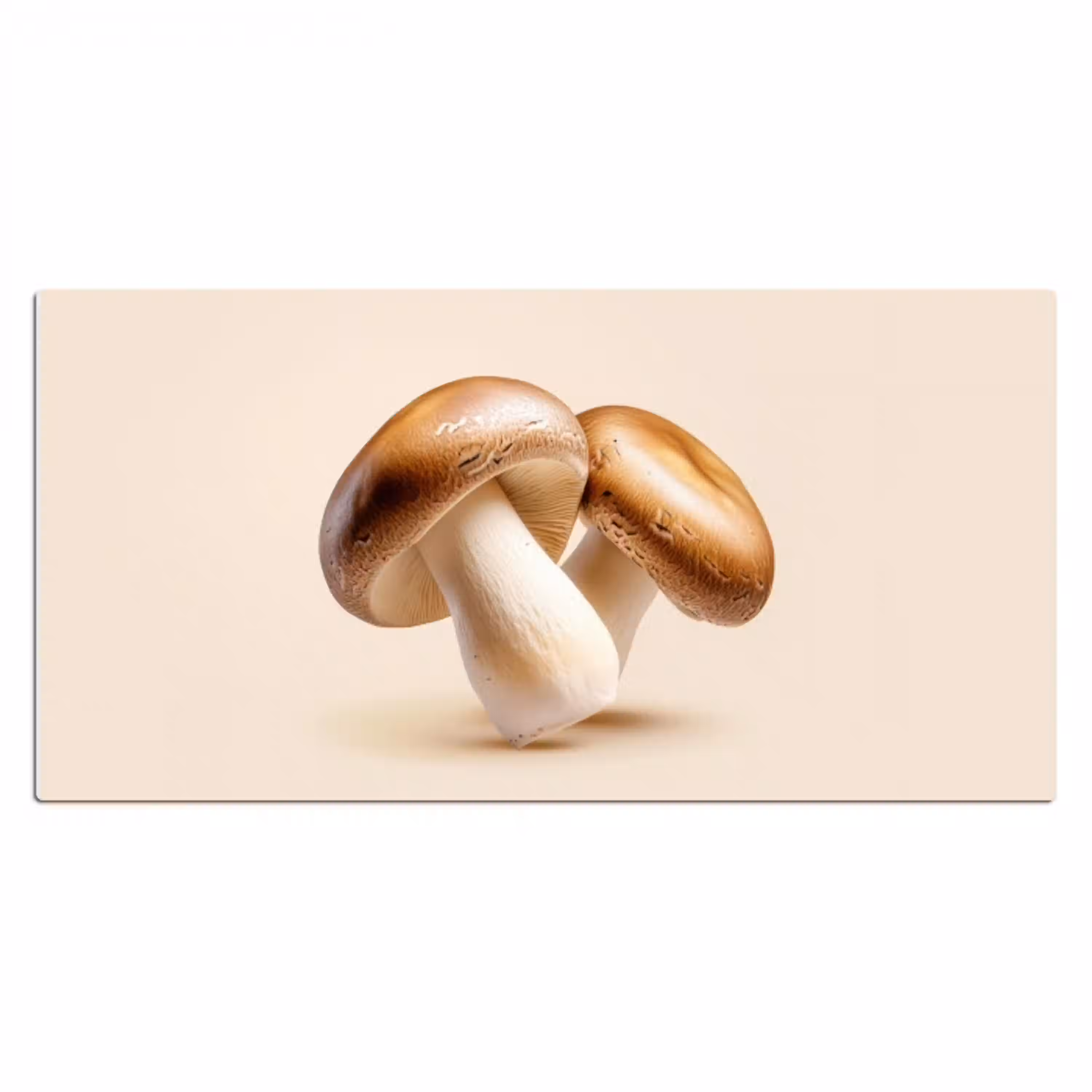 Champignons - Zacht - Beige Muismat XXL klein -3d_leeg
