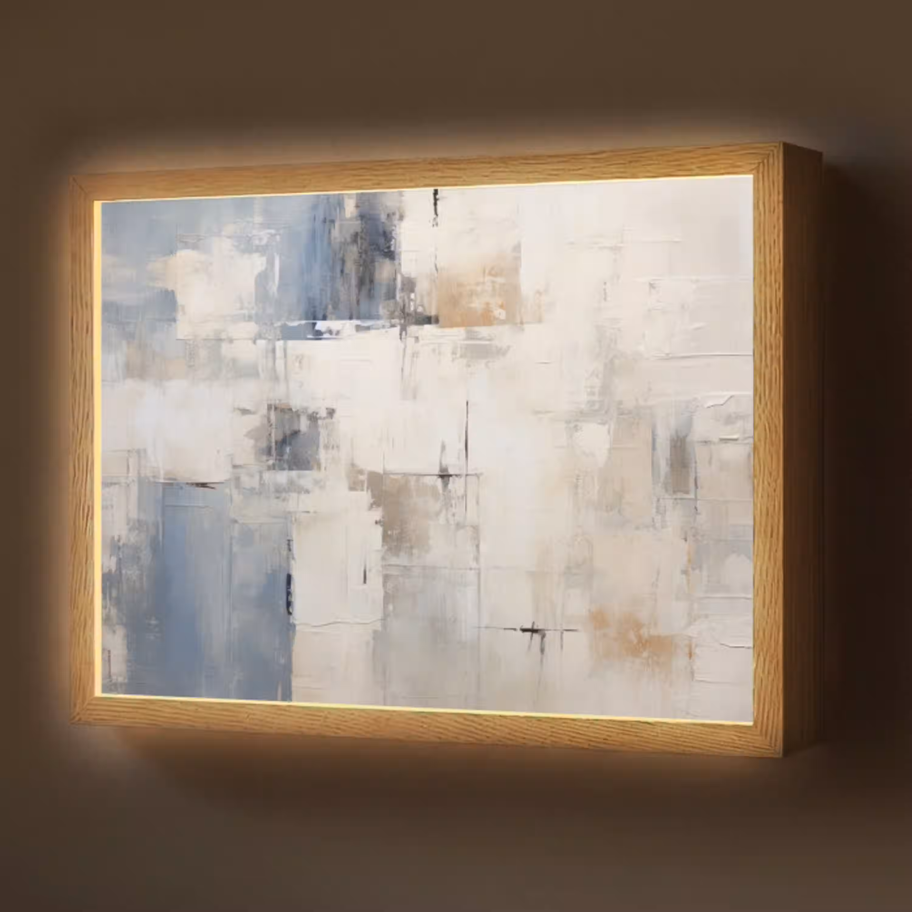Aquarel - Abstract - Kunst Light Box met batterij (Wandlamp) middel -z3d_website