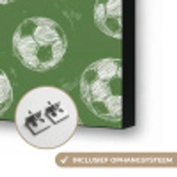 Voetbal - Sport - Groen Textielframe zwart klein 947 -USP_ophangsysteemNL