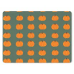 Pompoen - Patroon - Oranje muismat rubber klein 262 -3d