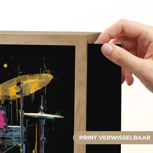 Drumstel - Kleurrijk - Verf - Levendig Light Box met batterij (Wandlamp) middel -USP_websiteprintNL