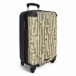 Abstract - Geometrisch - Groen NBS - Handbagage koffer - Volwassenen Unisex middel -productfoto_3d