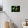 Vogel - Tak - Geel - Bladeren tuinposter los doek klein -sfeer8