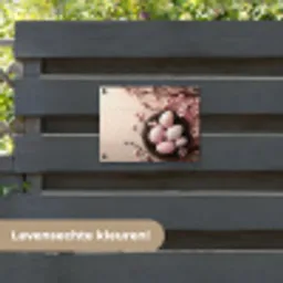 Roze - Bloesems - Eieren tuinposter los doek klein -sfeer3