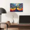 Kunst - Levensboom - Bloemen - Hippie aluminium wit klein -sfeer5