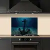 Anker - Ijzer - Zeebodem - Zand keuken achterwand spatscherm klein -sfeer1