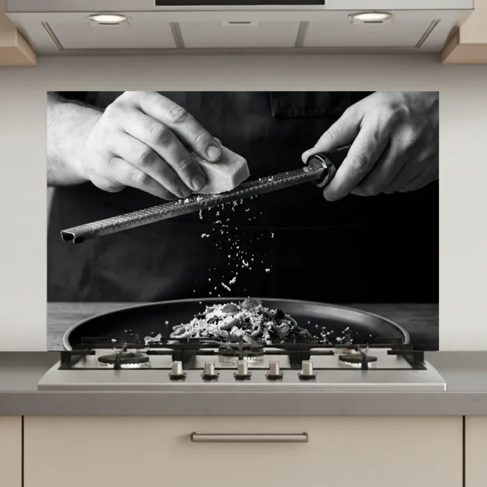 Kaas - Pasta - Rasp keuken achterwand spatscherm klein -3d_website