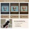 Vrouw - Blauw - Vlinder - Bloemen - Aesthetic Light Box met batterij (Wandlamp) middel -USP_lichtkleurNL