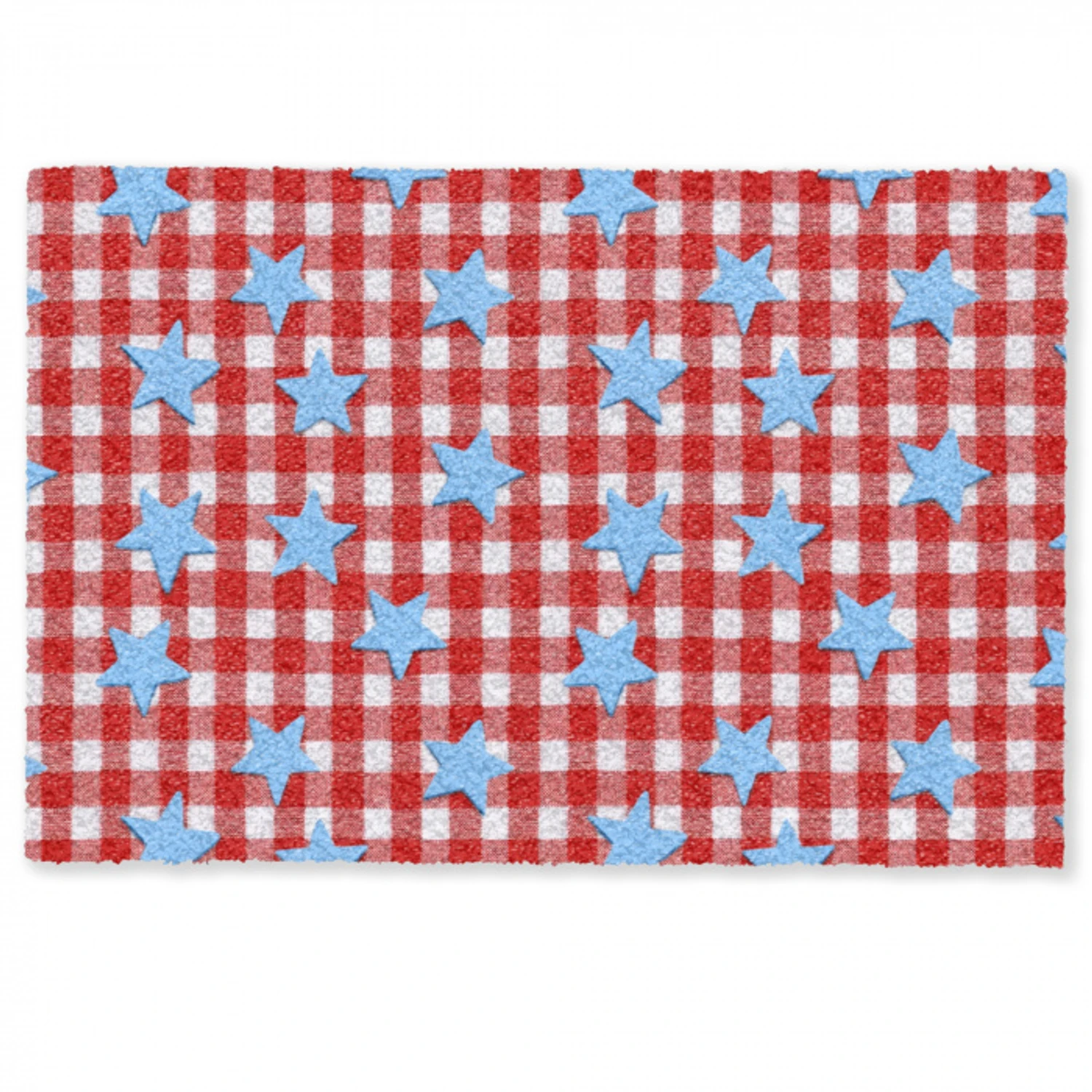 Ruit - Sterren - Rood Deurmat klein 898 -zkaufland3d